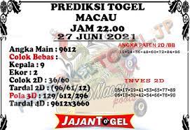 Prediksi Toto Macau Minggu 27 Juni 2021 Prediksi Togel Jp Terjitu Hari Ini