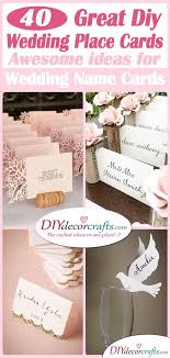 With our place card templates, you can easily create your own custom place cards without hiring a designer. Diy Wedding Place Cards Awesome Wedding Name Cards