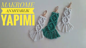 Makrome Key Ring Youtube Keychain Gift Macrame Tutorial Modern Macrame