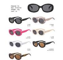 China Factory Directly Wholesale Custom Fashion Luxury Designer Uv400  protection Retro Small Oval Frame Sunglasses for Women