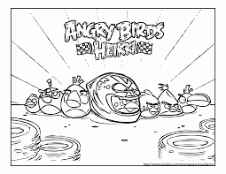 The goal of this very fun puzzle game is to launch birds by using a slingshot on the green pigs placed on different structures or within them with the intent to destroy all the horrible pigs present on the playground! Angry Birds Go Coloring Pages Coloring Page For Kids Kids Coloring Coloring Home