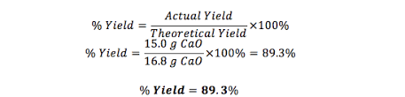 How To Calculate Percent Yield Definition Formula Example Video Lesson Transcript Study Com