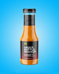Clear Glass Sauce Bottle Mockup In Bottle Mockups On Yellow Images Object Mockups