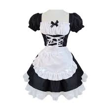Waitress Full Set Cute Cosplay Costume Maid Maid Clothes Apron Headband Choker Cuff X 2 Socks Black White X 1 X 1 Lt Maid Costume Maid Outfit Cosplay Outfits