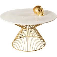 Rh modern's nicholas marble round coffee table:pairing marble's luminous warmth with metal's cool luster, this table designed by the van thiels is a study in complementary contrasts. J Juno Marble Top Gold Coffee Table