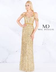 4901m Mac Duggal Shimmering Gold Prom Dress In 2020 Gold Prom Dresses Prom Dresses Evening Dresses