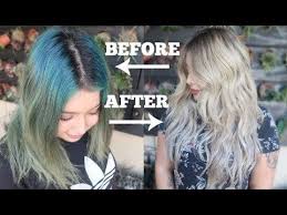 Blue To Ashy Blonde Hair Color Transformation Youtube Hair Color Remover Color Correction Hair Blonde Hair Color