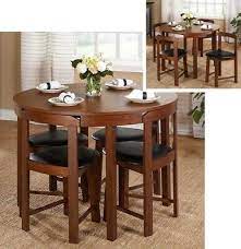 Round Walnut Kitchen Table Wood