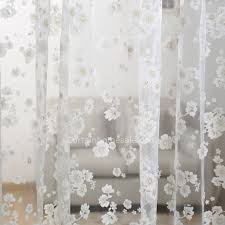 Decorative Floral Sheer Curtain And Faux Silk Bay Window Curtain No Valance Curtains Bay Window Curtains Window Curtains