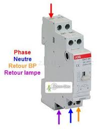 Montage Cablage Branchement D Un Telerupteur Et Boutons Poussoirs Comment Brancher U Contacteur Electrique Installation Electrique Maison Schema Electrique