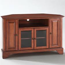 The longest sides that touch the wall are 23.6 and the shorter sides are 9.8. Crosley Furniturecrosley Lafayette 48 Corner Tv Stand In Cherry Dailymail