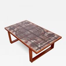 Glamorous mirrored table with metallic accent art. Ox Art Large Danish Teak Art Sofa Or Coffee Table By Ox Art