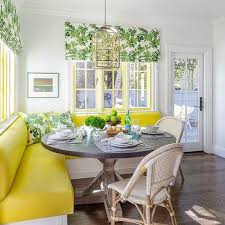 Dining room set of 6: Canary Yellow Bench Cushions Design Ideas