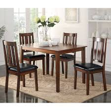 Benzara Stylish Wooden 5 Piece Square Dining Table Set Counter Height Dining Table Set Square Dining Table Set Wood Dining Table