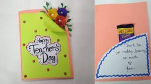 Teacher's day is the perfect day to express how you feel for your teacher. Diy Teacher S Day Card Handmade Teachers Day Card Making Idea Easy Card Youtube