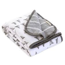 Pine Forest Reversible Soft Baby Blanket Made With Organic Cotton