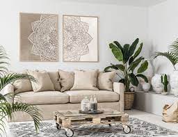Boho Living Room Wall Decor Beige Taupe Mandala Wall Art Set Etsy In 2021 Wall Decor Living Room Room Wall Decor Boho Living Room