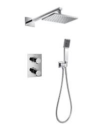 Shower heads are now sold with water flow restrictor valve installed. Thermostatic 2 Outlet Shower Valve With Fixed Head And Handshower Kit Flova Brassware