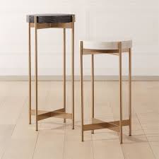 Block Black Marble Pedestal Table Reviews Cb2 In 2020 Marble Pedestal Table Pedestal Table Modern Side Table