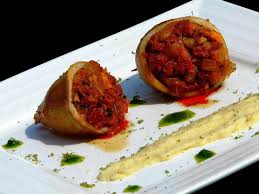 Encornets Farcis A La Sobressade Et Au Fenouil Puree De Panais Puree De Panais Encornet Farci Panais