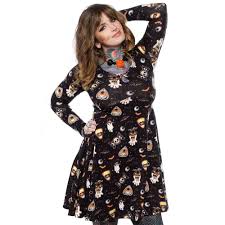 Sourpuss Sourpuss Short Dress Spooky Treats Black Attitude