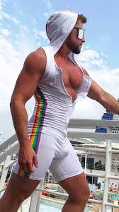 Mens Hooded Rainbow Onesie | Gay pride outfit, Pride outfit, Stylish mens  fashion