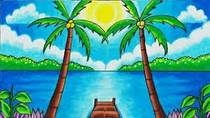 Gambar pemandangan gambar mewarnai untuk gambar mewarnai pemandangan terbaru bisa 25 sketsa pemandangan alam desa pantai gunung dan air. Cara Menggambar Dan Mewarnai Pemandangan Pantai Sangat Cute766