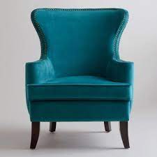 pacific blue elliott wingback chair v2 wingback chair turquoise chair teal living room decor