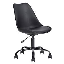 Homy Casa Mid Century Modern Home Office Task Desk Table Chair Full 360 Swivel Rotation Armless Seat With Double Caster Wheel Chair Office Chair Task Chair