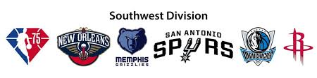 Basketball teams. Western Conference. Southwest Division. NBA logo ...