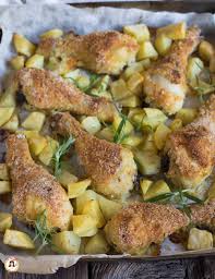 Potete trovare tutto in associazione coscette di pollo a quero aperto martedi e giovedi. Cosce Di Pollo Al Forno Croccanti Con Contorno Di Patate