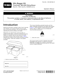 The kit that your mower requires is number 49a70002100. Toro 60in Bagger Kit Timecutter Mx 6050 Riding Mower User Manual Manualzz
