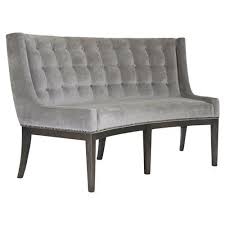 Espresso, wood/fabric in hazelnut, size 19h x 56w x 16d | wayfair. Michael Weiss Alton Regency Curved Grey Velvet Dining Bench Long Above 55 W Kathy Kuo Home