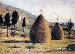 Non molto noto alla gran massa del pubblico, molto stimato dagli artisti: Silvestro Lega Pagliai Al Sole Oil Painting Reproductions For Sale Allpainter Online Gallery