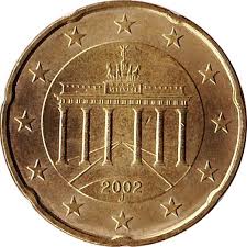 Defect 20 euro cent italy rare difetti di 20 cent italia year 2002 circulation coins composition brass alignment medal 0° weight. 20 Cents D Euro 1ere Carte Allemagne Republique Federale Numista