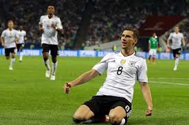 Leon goretzka of germanycontrols the ball during the uefa nations league group stage match between germany and ukraine at red bull arena on november. Germany S Leon Goretzka Celebrates A Goal Against Mexico At The Confederations Cup Abc News Australian Broadcasting Corporation