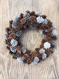 Natural Assorted Pinecone Wreath Winter Woods Wreath Sparkly Wood Wreath Holiday Wreaths Wreaths