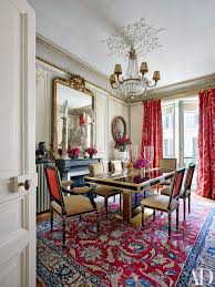 And if you're shopping for a round dining room rug, the standard sizes are 6' or 8' (measured in diameter). Designer Rugs In Architectural Digest S 5 Best Rooms In April 2016