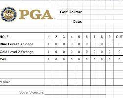 Golf Scorecard Template Excel Golf Scorecard Golf Score Card Template