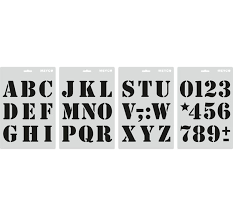 Die standardschriftart ist din a1451, wobei auch andere schrifttypen gefertigt werden können. Schablonen Set Buchstaben Zahlen Vbs Hobby Bastelshop