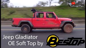 The jeep gladiator with its pickup bed introduces a whole new level of utility and customizations possible. Jeep Gladiator Oe Soft Top And Tonneau By Bestop Youtube