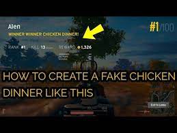 How To Create A Fake Winner Chicken Dinner On Pubg Youtube