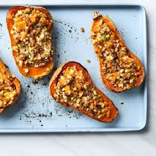 Apple Pecan Stuffed Butternut Squash Recipe Recipes Squash Recipes Butternut Squash Recipes