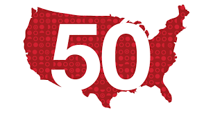 50 States Of Target Target Corporation Sign as shown background color: 50 states of target target corporation