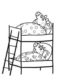 You are viewing some bunk beds sketch templates click on a template to sketch over it and color it in and share with your family and friends. Peppa Pig Bed Coloring Pages Peppa