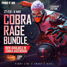 Players freely choose their starting point with their parachute, and aim to stay in the safe zone for as long as possible. Garena Free Fire The One And Only Legendary Cobra Rage Bundle Is Finally Here Take Part In The Cobra Ascension Event And Stand A Chance To Win The Exclusive Costume