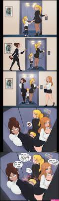 Trapped in the Elevator - Shadbase Porn Comic
