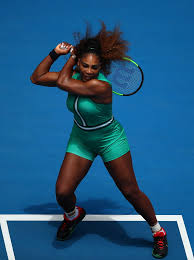 I'm not going to sit here and lie about that. watch serena williams play for history as she targets major title no.24 at #ao2021 👀. Serena Williams S Green Bodysuit At The Australian Open 2019 Popsugar Fashion
