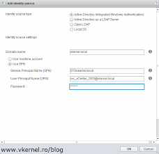 Add A Vcenter Single Sign On Sso Active Directory Ad Identity Source