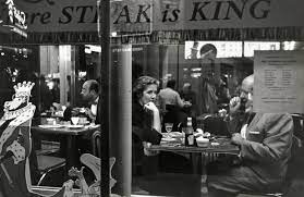 Joeinct Times Square Couple In Cafe Window Photo By Frank Paulin 1956 Vintage New York Photo Light In The Dark